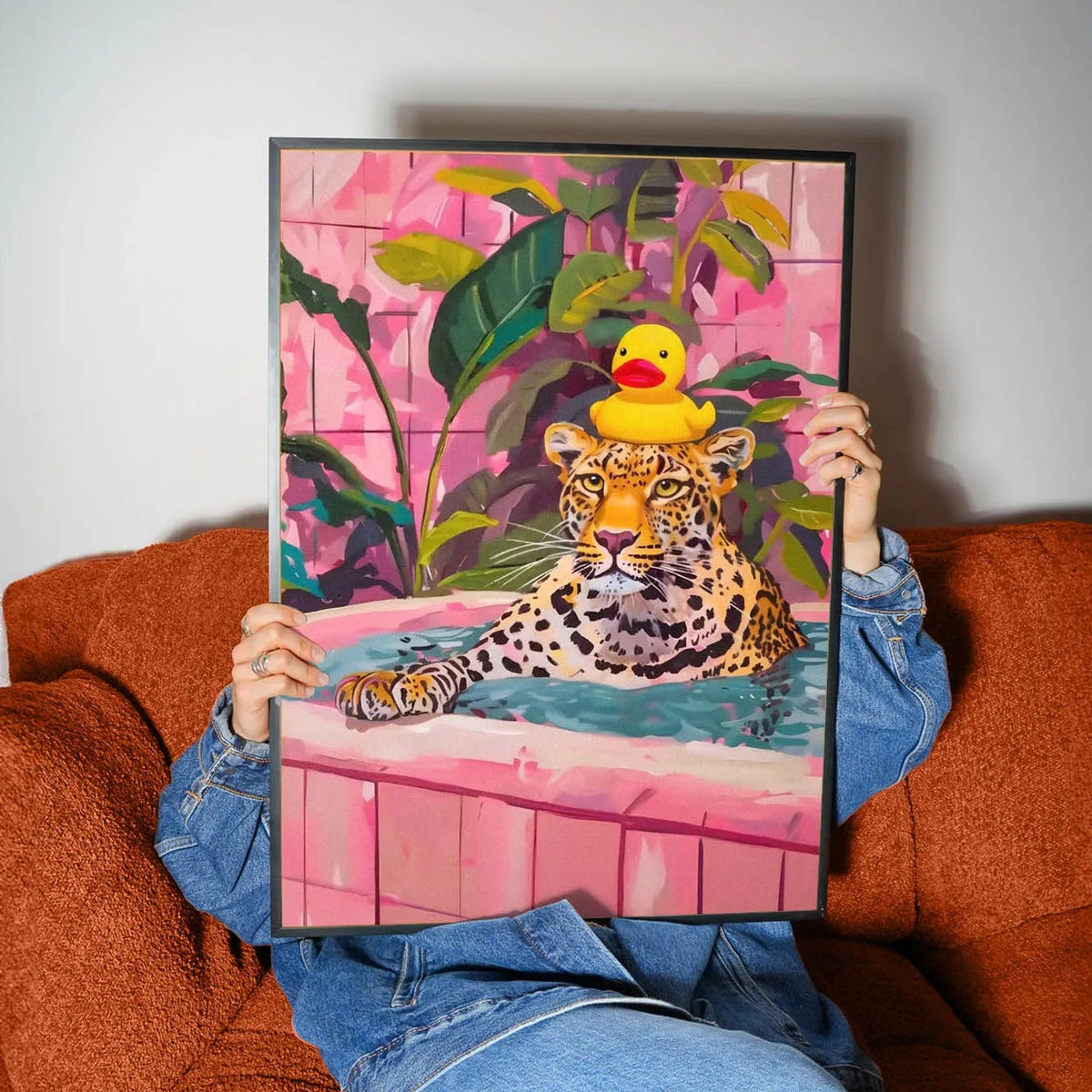 Funny Black Cat & Leopard