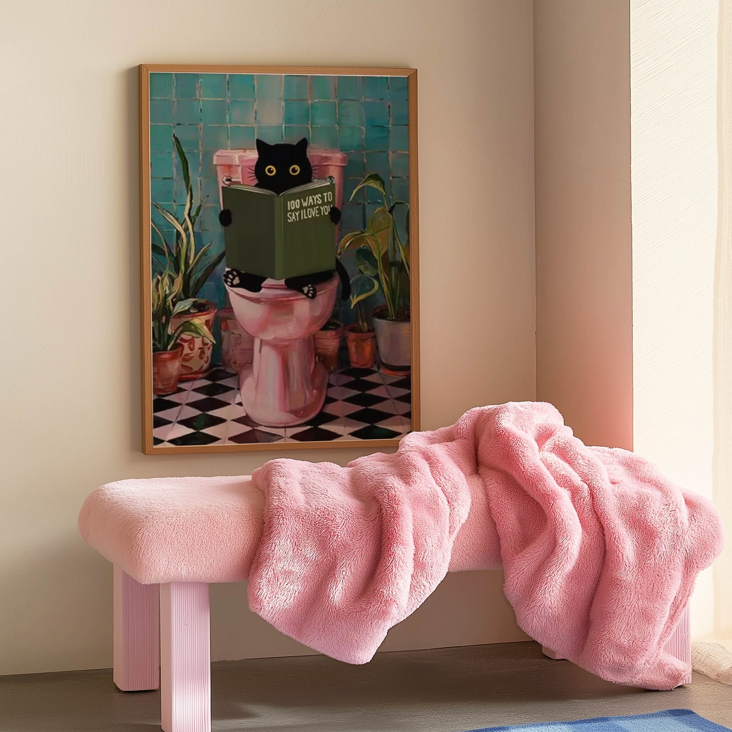 Cat Reading Book