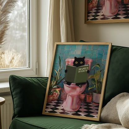 Cat Reading Book