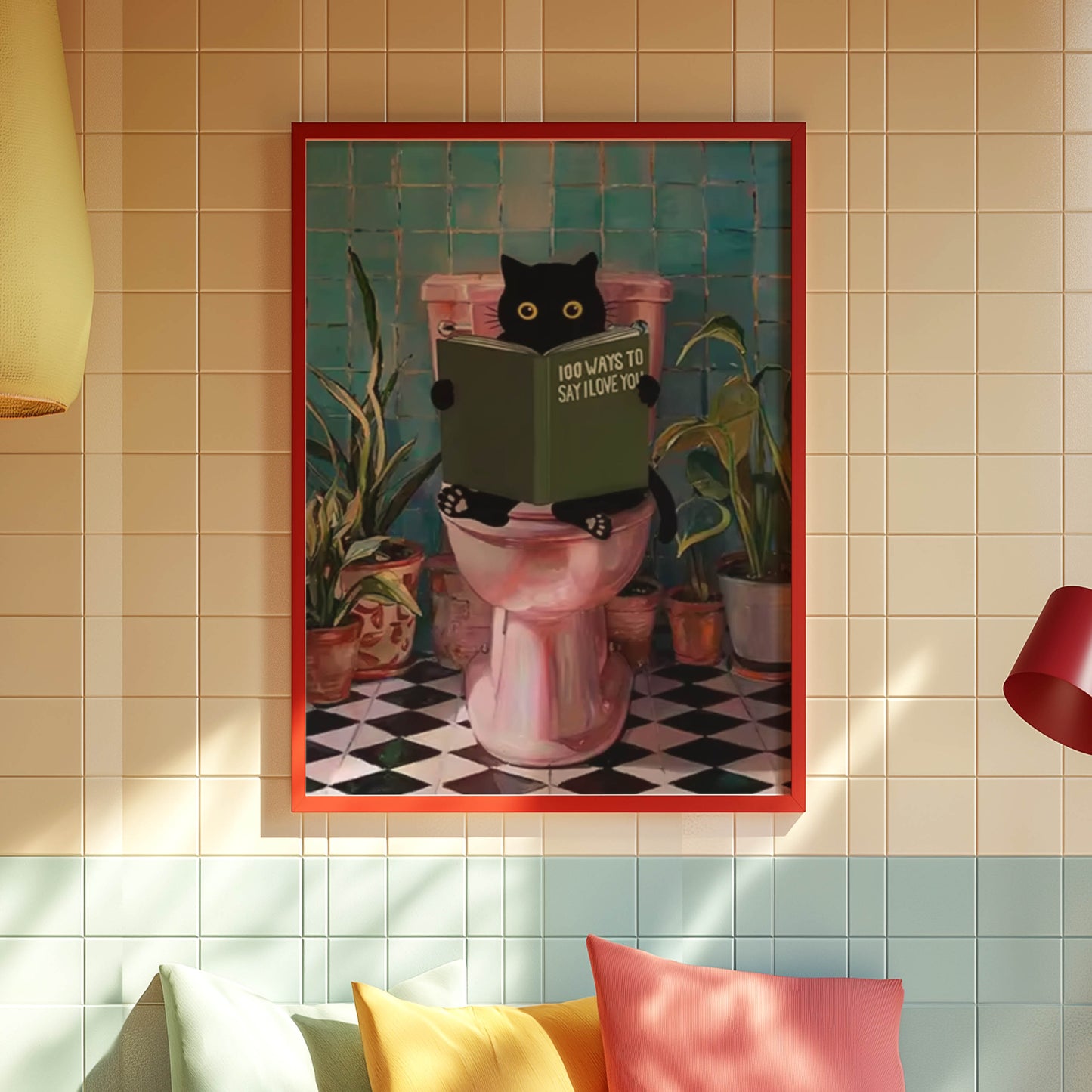 Cat Reading Book