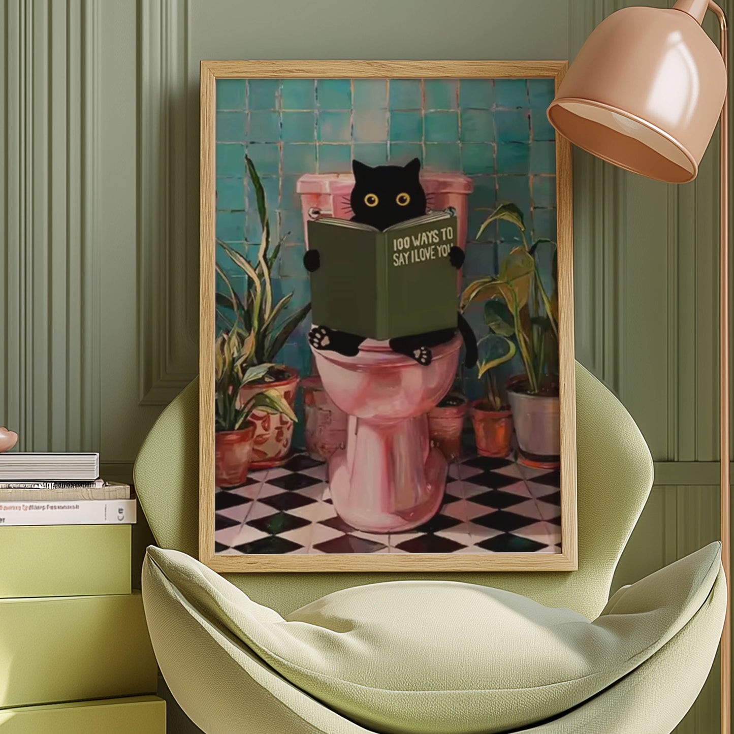 Cat Reading Book