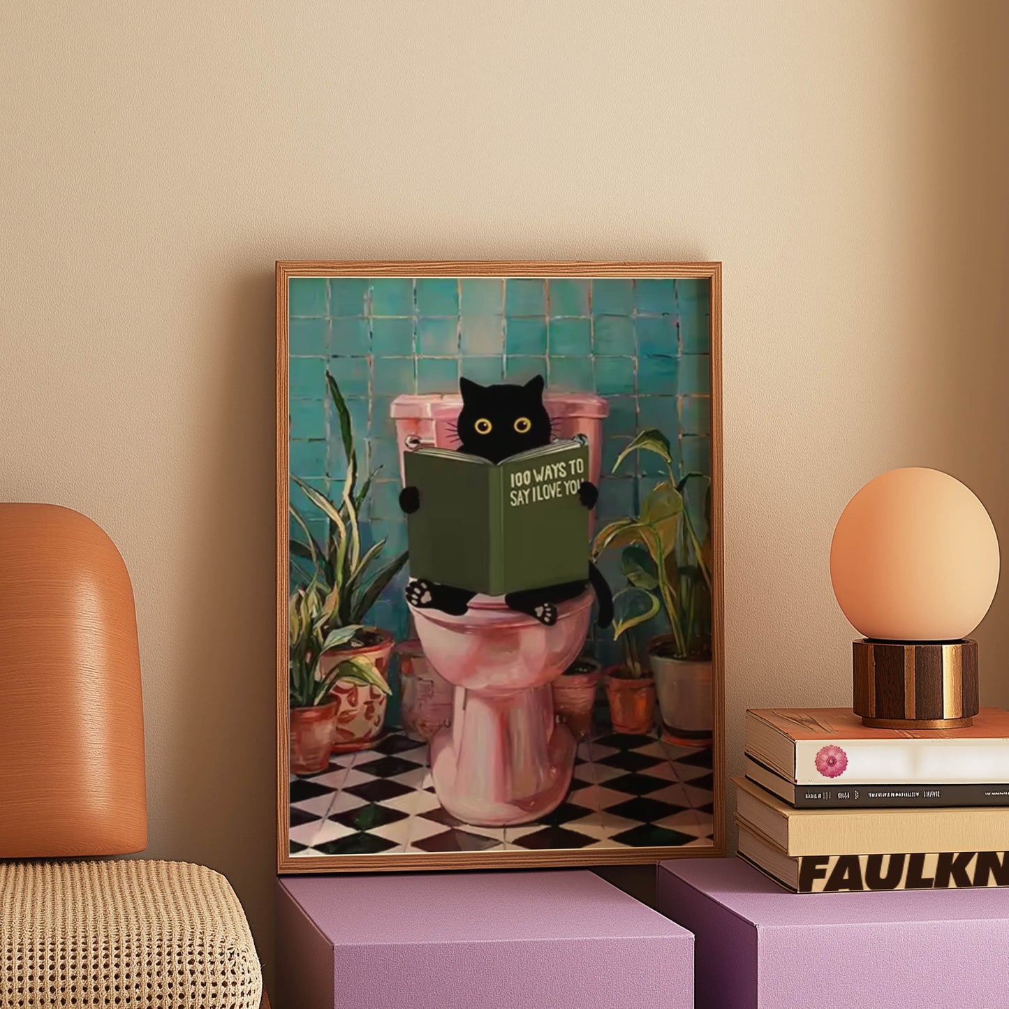 Cat Reading Book