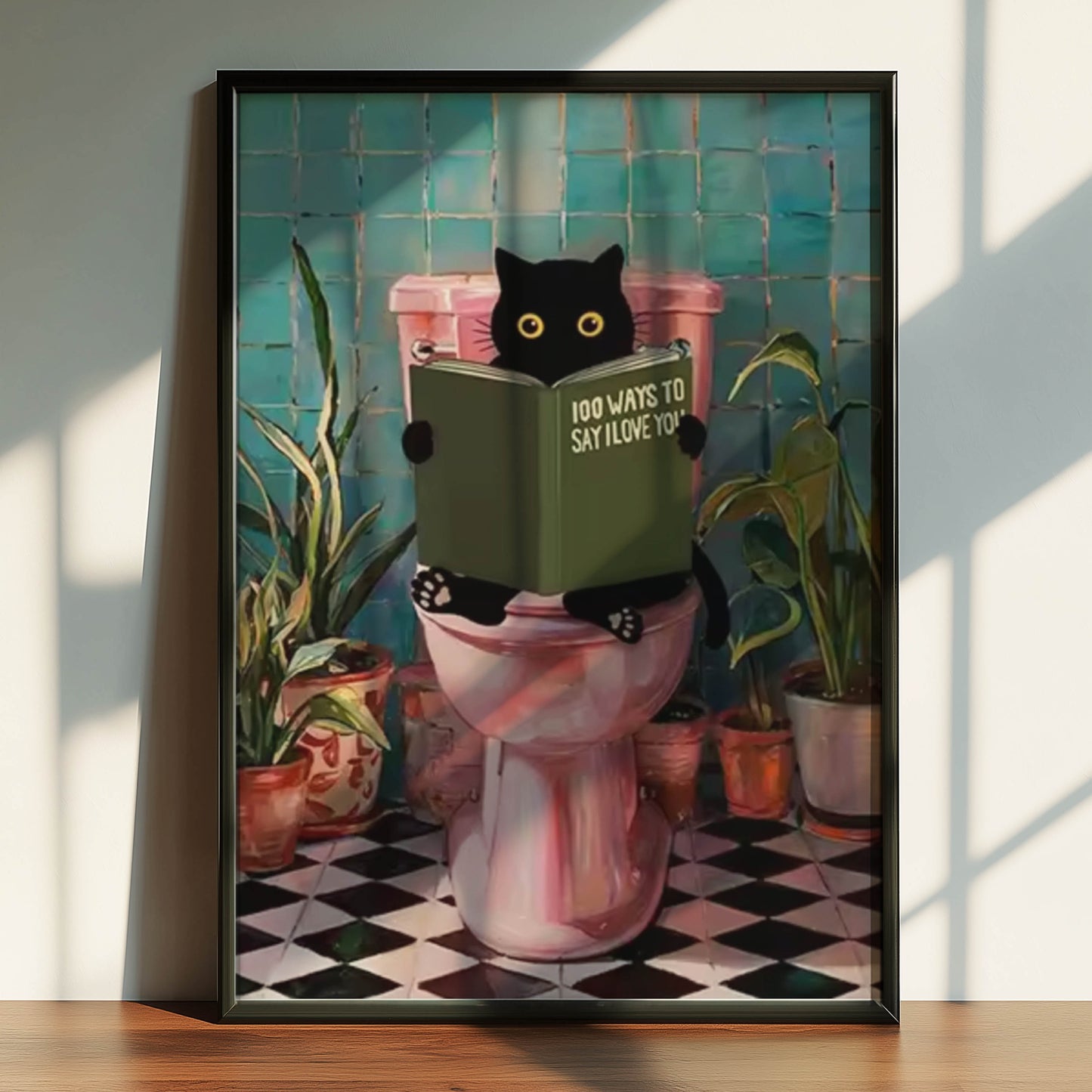 Cat Reading Book