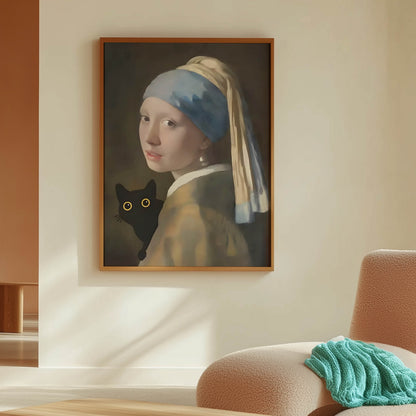 Cat Pearl Earring
