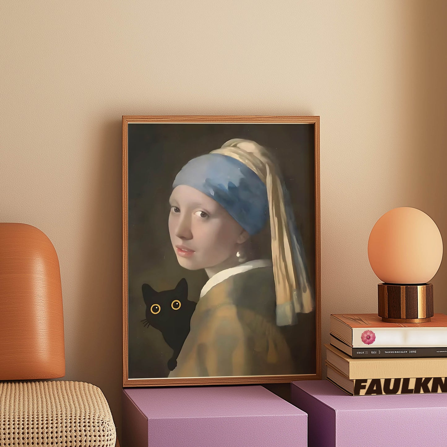 Cat Pearl Earring
