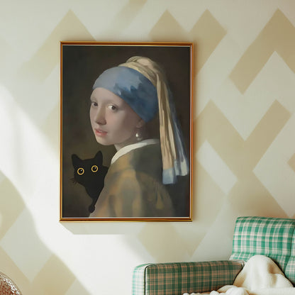 Cat Pearl Earring