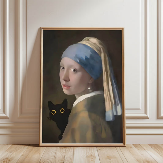 Cat Pearl Earring