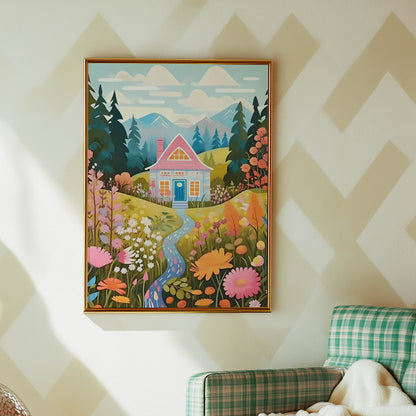 Pink Cottage Path