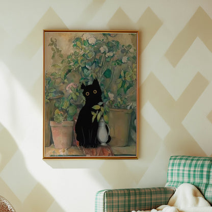 Cat Among Pots