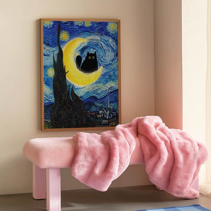 Cat Starry Night