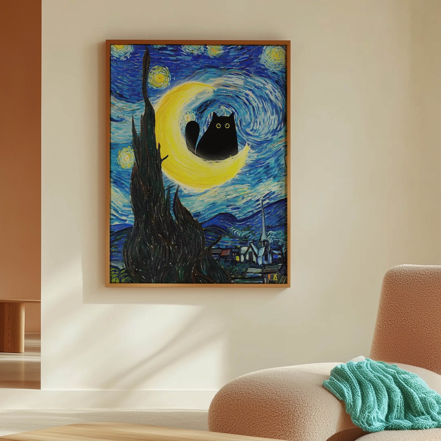 Cat Starry Night