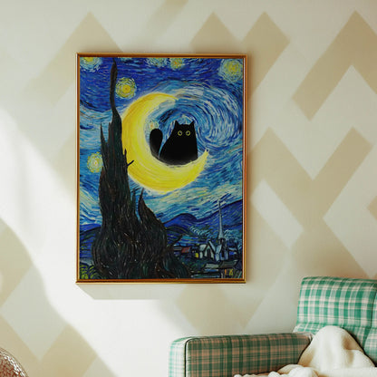 Funky Black Cat