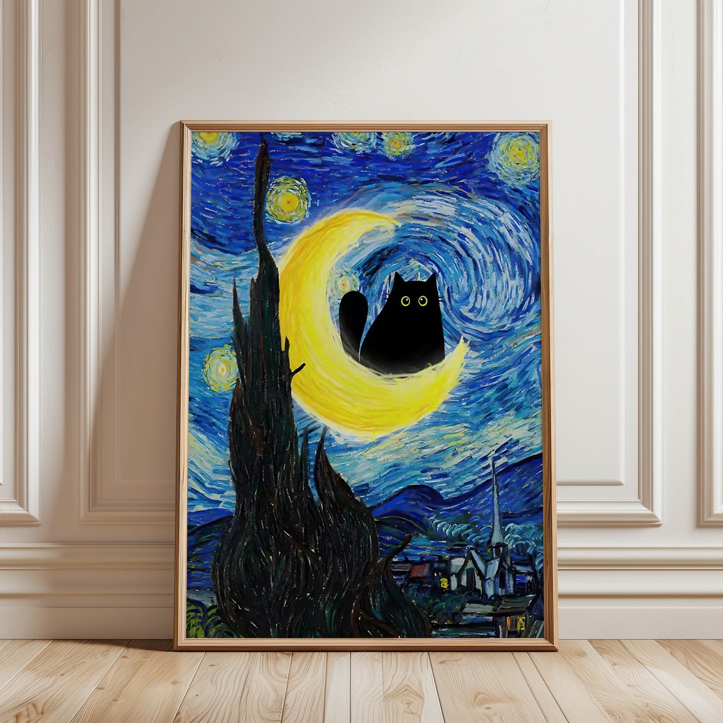 Cat Starry Night