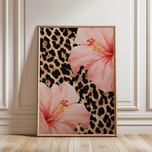 Hibiscus Leopard Print