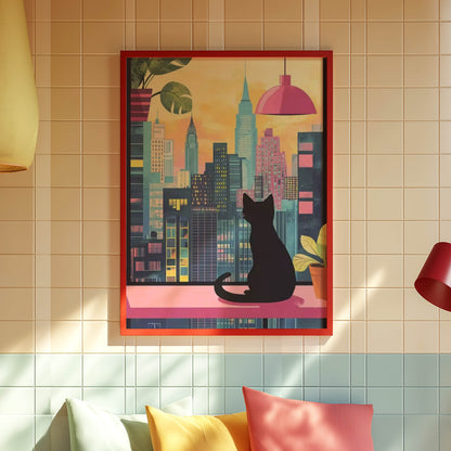 Cat New York Night