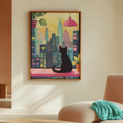Cat New York Night