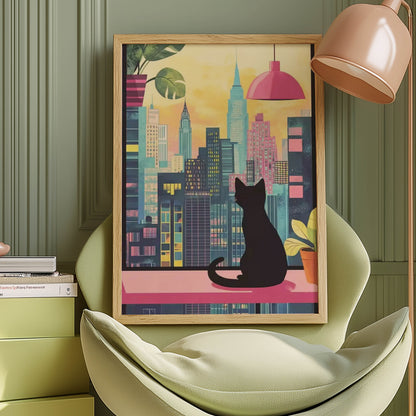 Cat New York Night