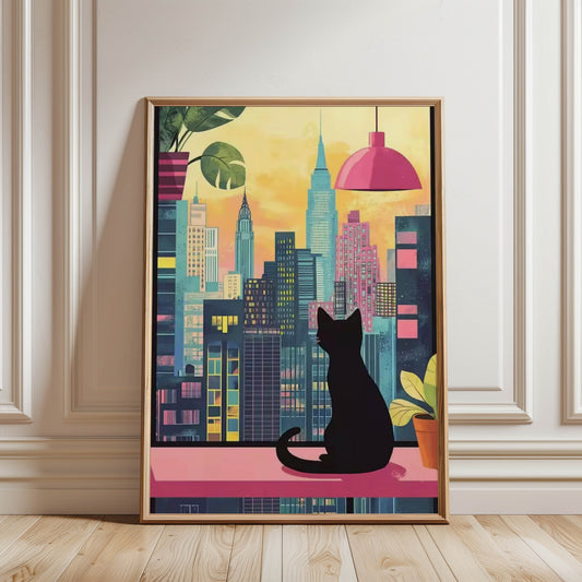 Cat New York Night