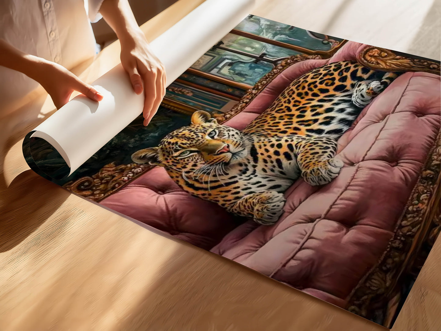 Leopard Pink Sofa