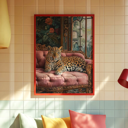 Leopard Pink Sofa