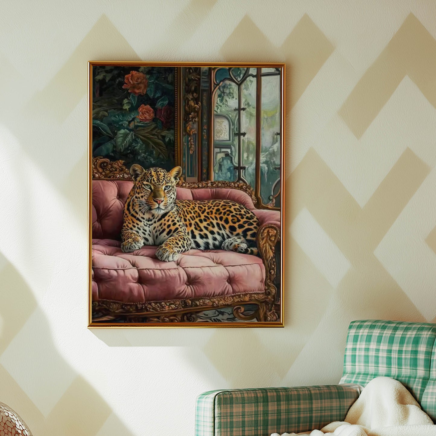 Leopard Pink Sofa