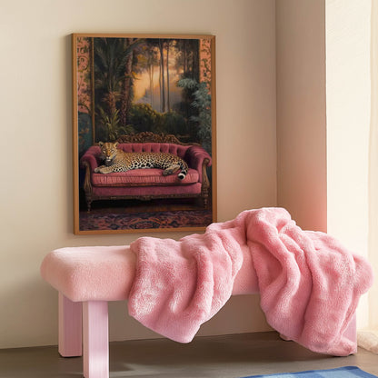 Leopard Velvet Sofa