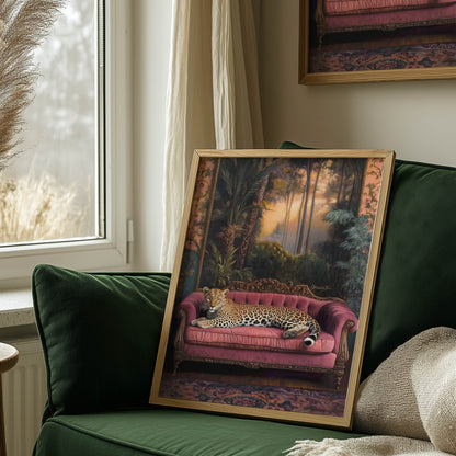 Leopard Velvet Sofa