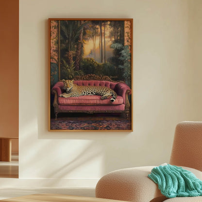 Leopard Velvet Sofa