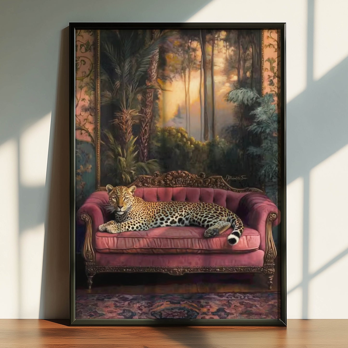 Leopard Velvet Sofa