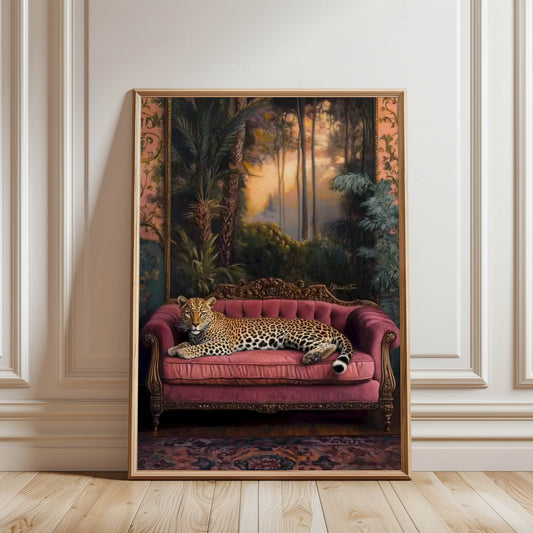 Leopard Velvet Sofa