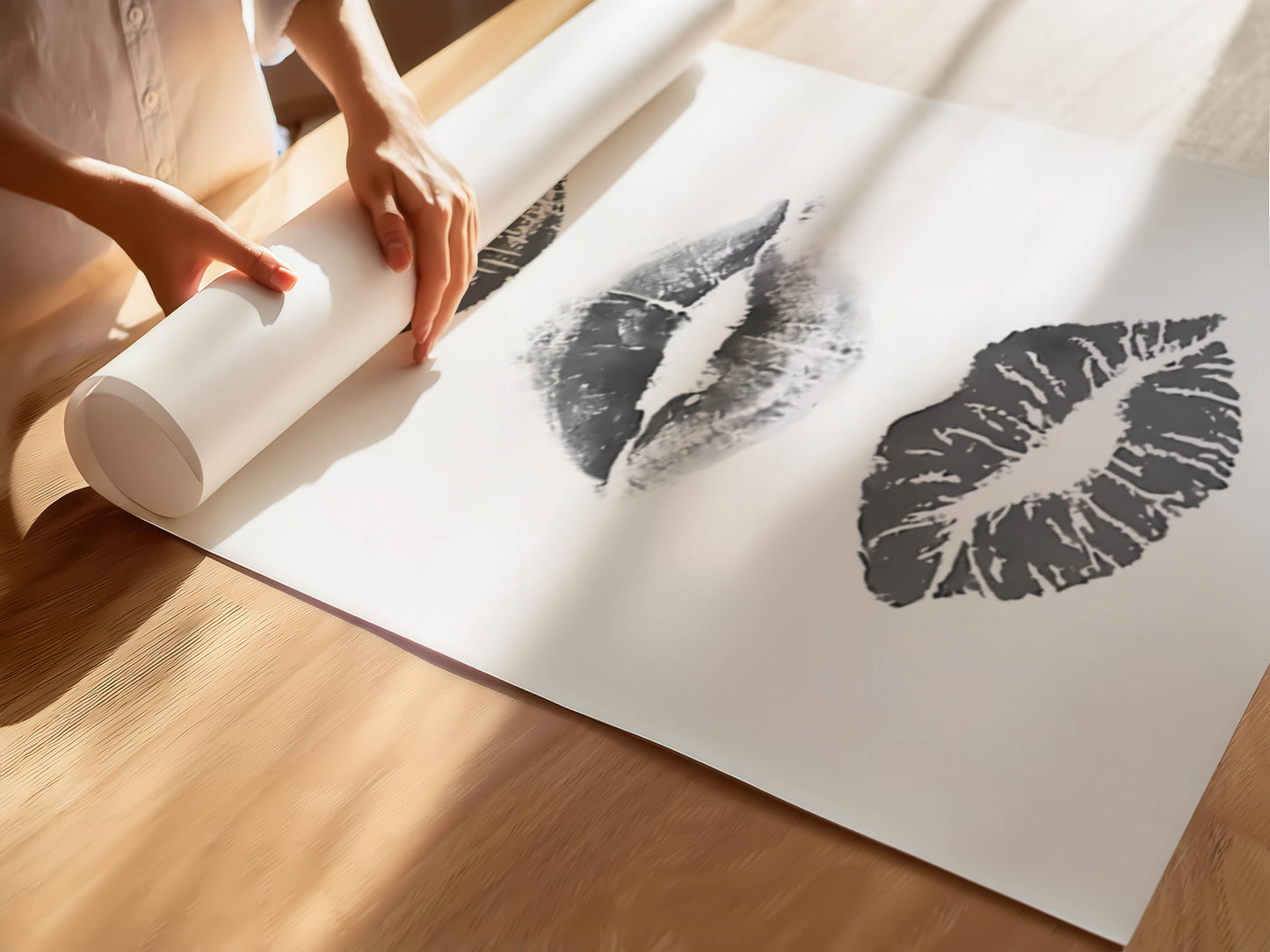 Three Lip Prints