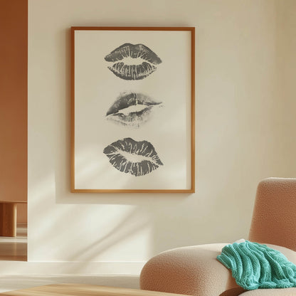 Three Lip Prints