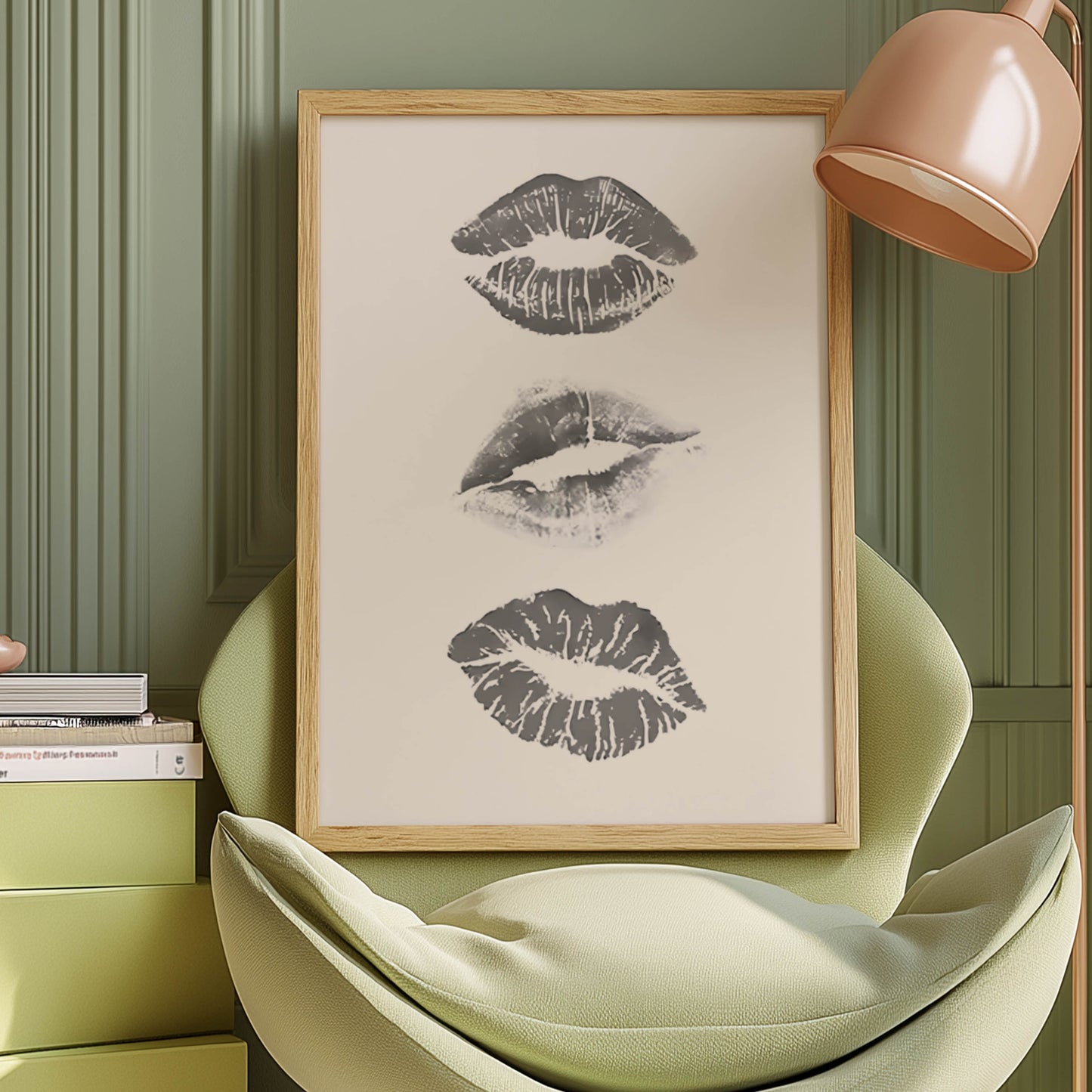 Three Lip Prints