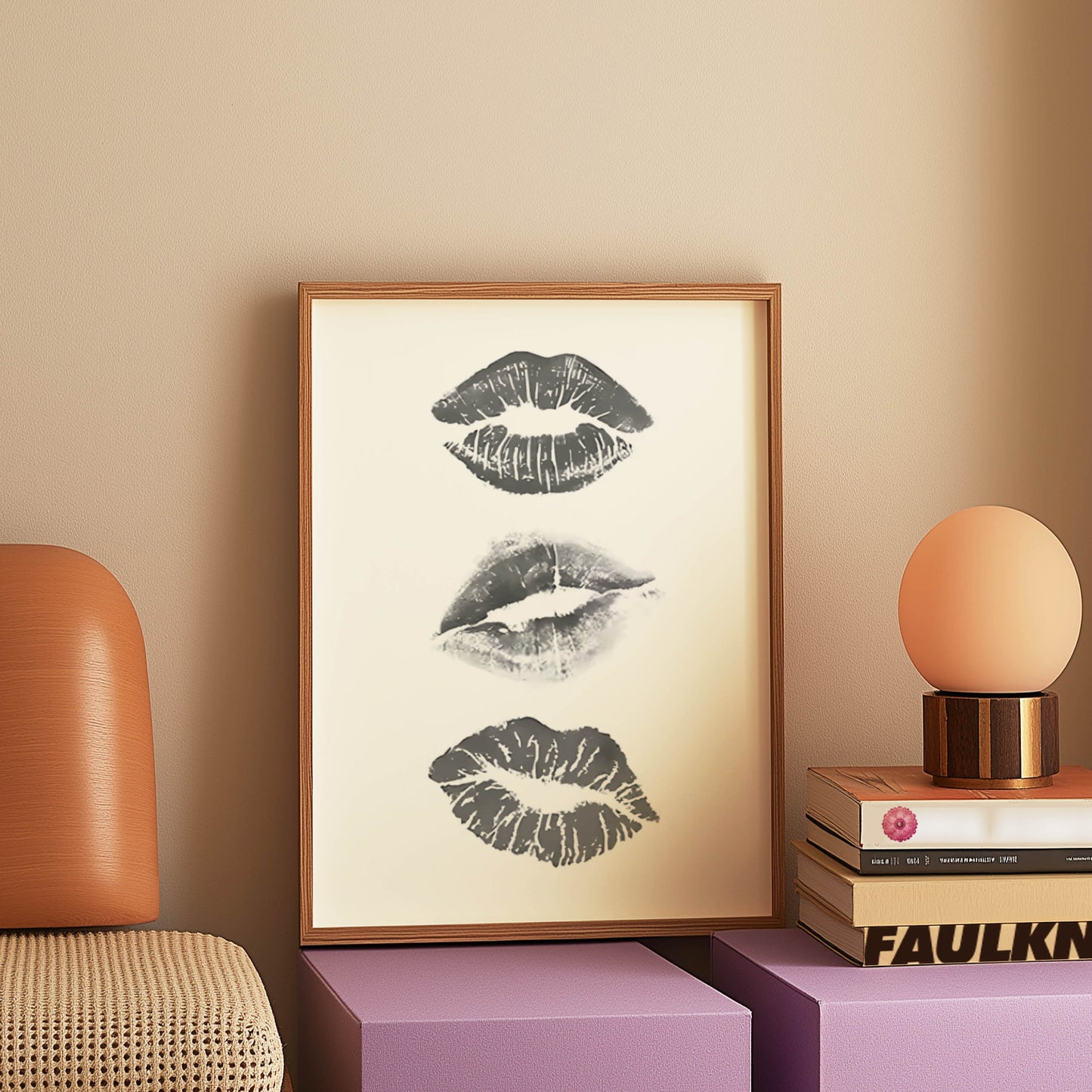 Three Lip Prints