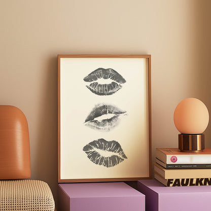 Three Lip Prints
