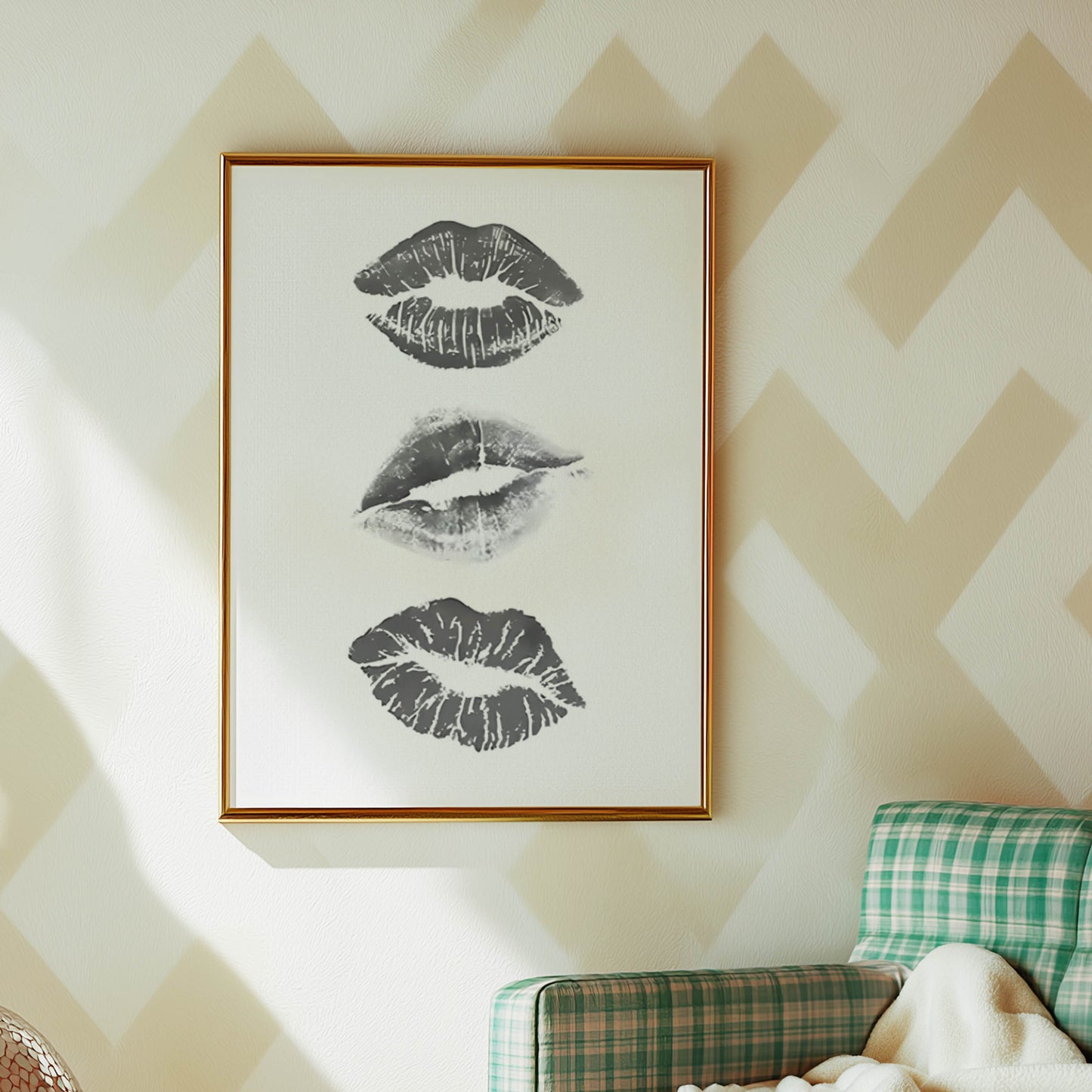 Three Lip Prints
