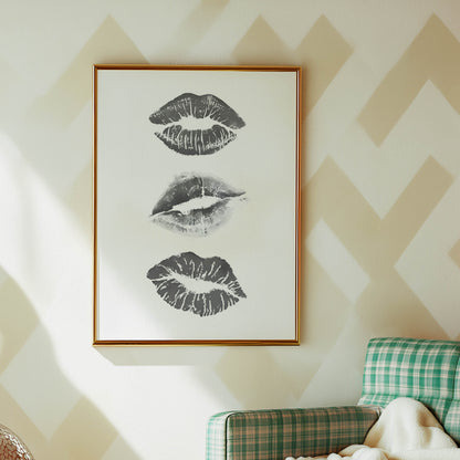 Three Lip Prints