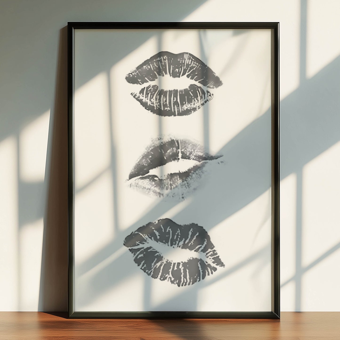 Three Lip Prints