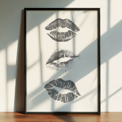 Three Lip Prints