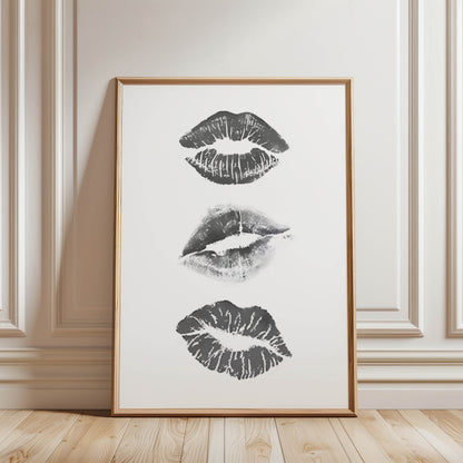 Three Lip Prints
