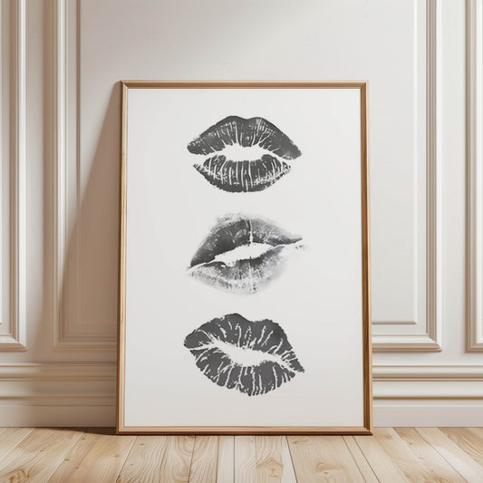 Three Lip Prints