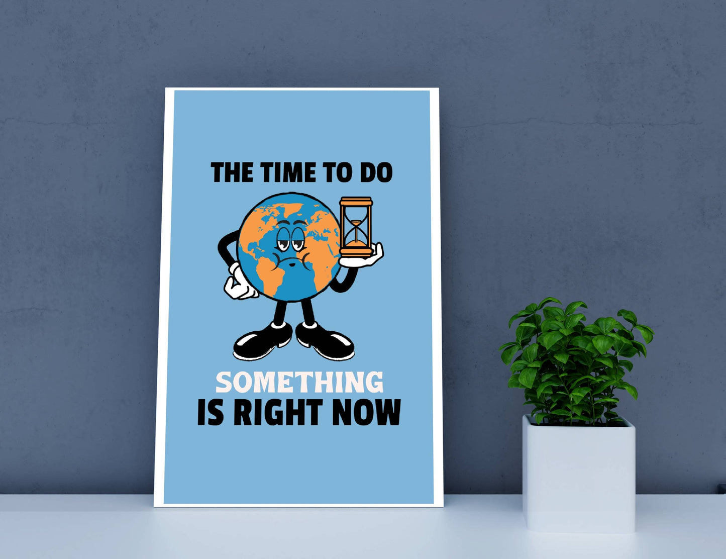 Time Motivational Wall art - Front Angle