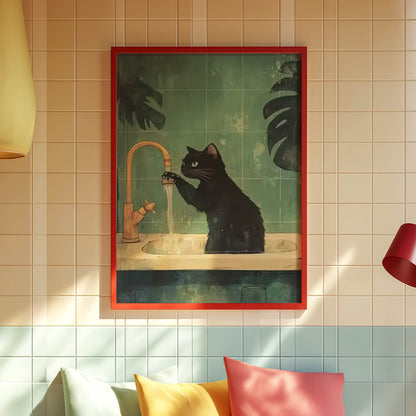 Cat at the Sink