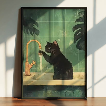 Cat at the Sink