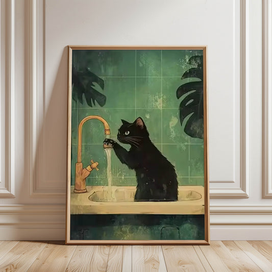 Cat at the Sink