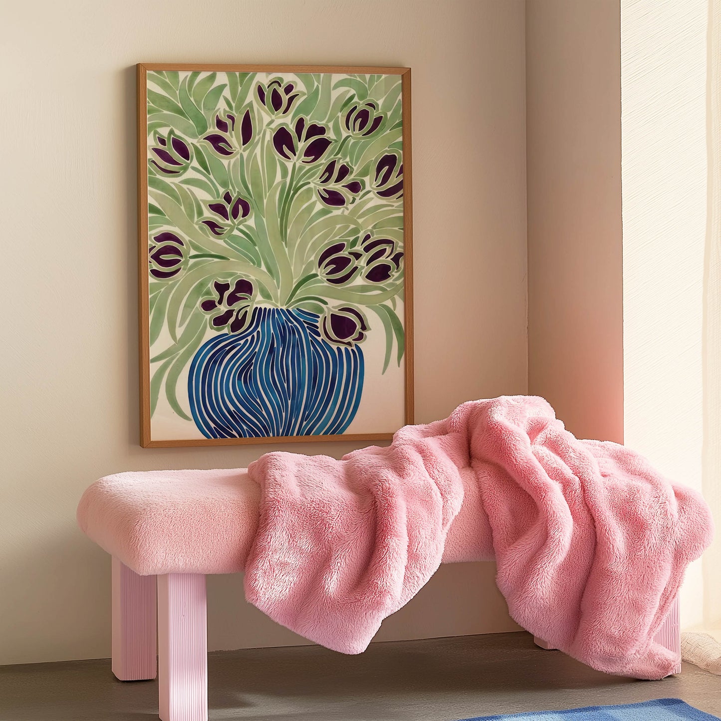Purple Tulips Vase