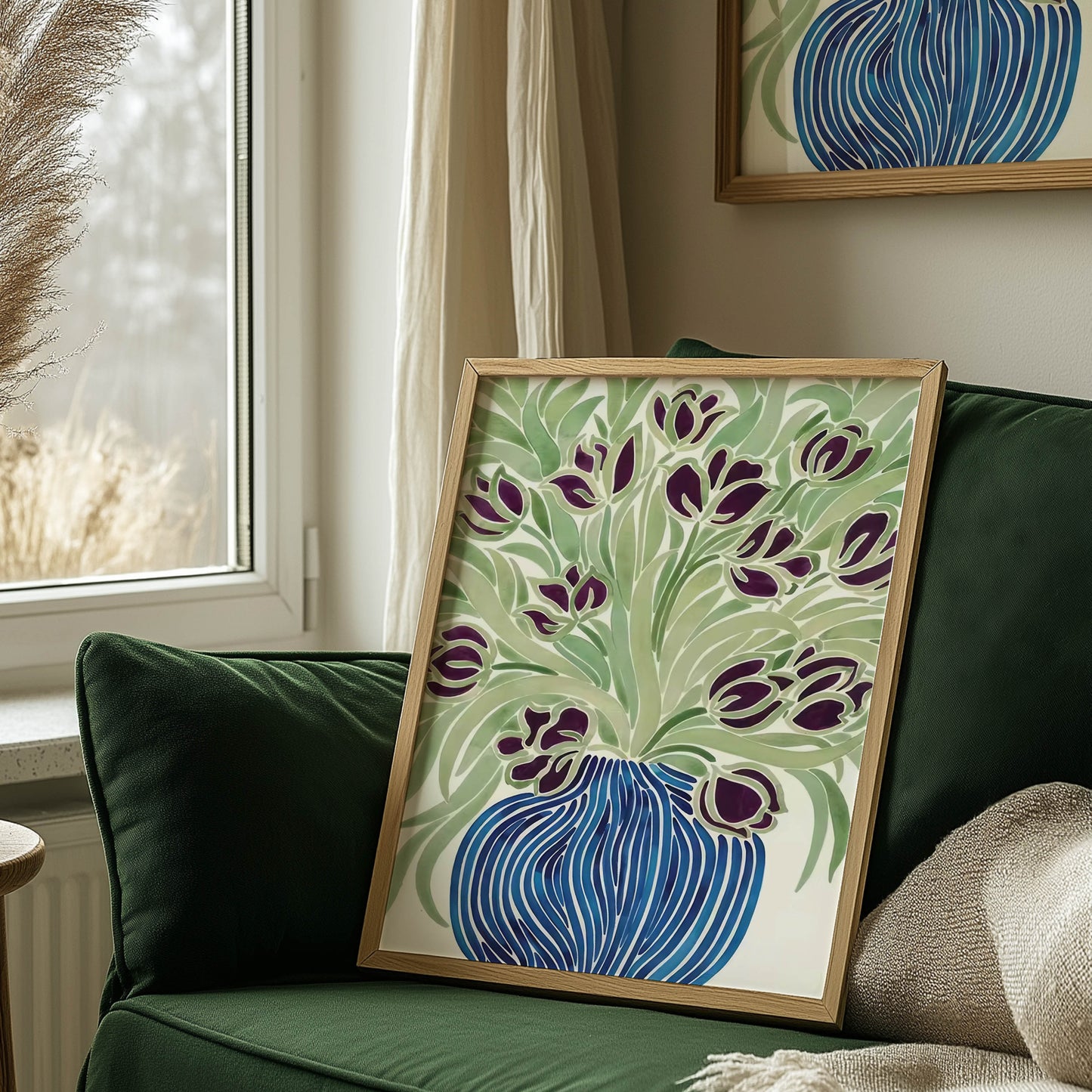 Purple Tulips Vase