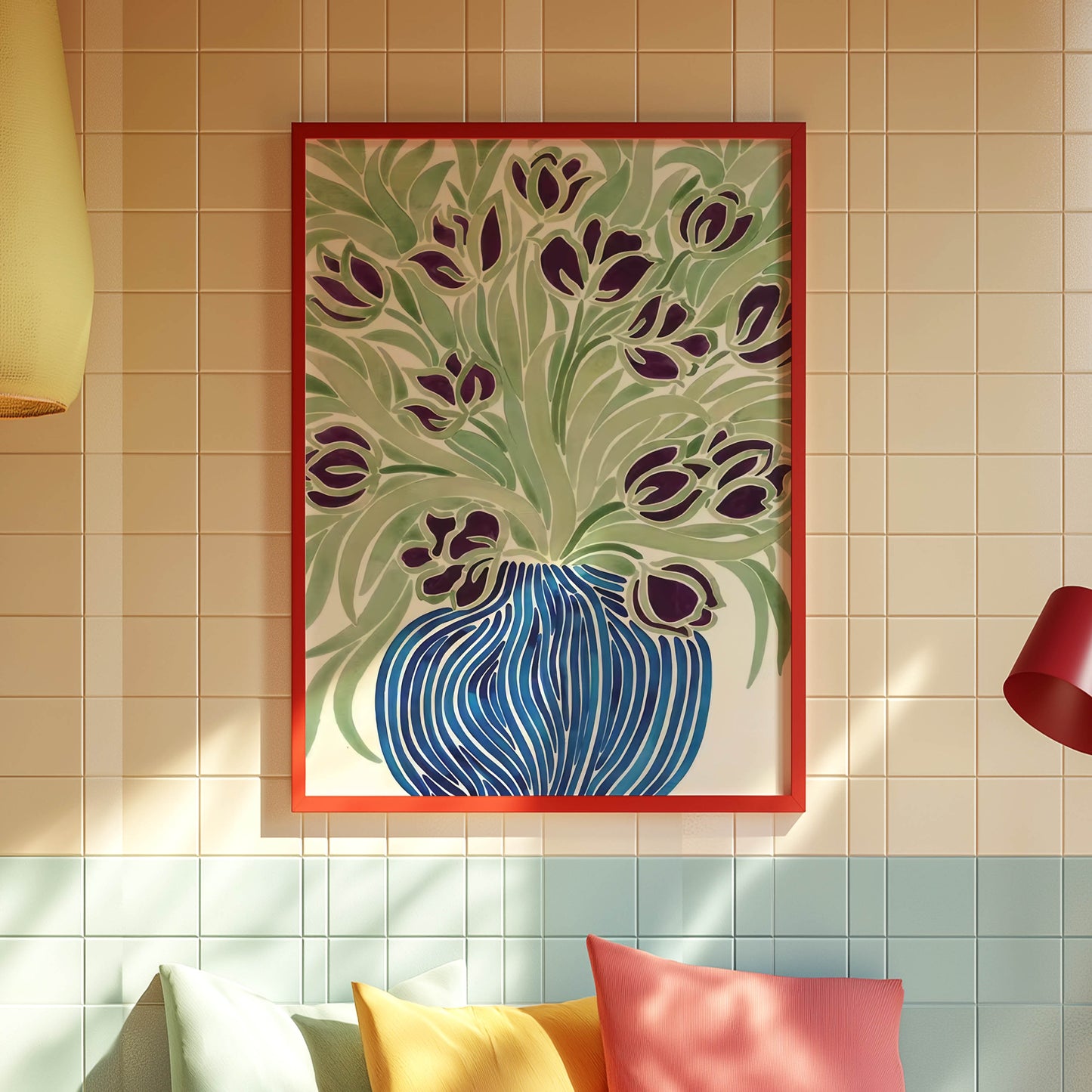 Purple Tulips Vase