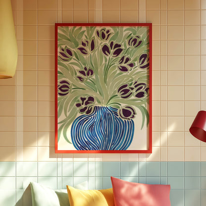 Purple Tulips Vase
