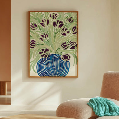 Purple Tulips Vase